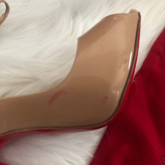 Christian Louboutin Gamma Talon 36.5 Nude Patent - Picture 4 of 4
